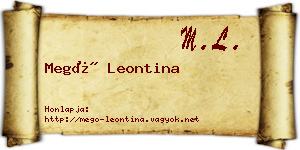 Megó Leontina névjegykártya